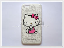 New Arrival Hello Kitty Cover for Apple iPhone 6 Case Pink Kitty Glossy Anti Slide SmartPhone