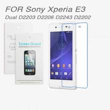 For Sony Xperia E3,New 2014  3x CLEAR Screen Protector Film For Sony Xperia E3 Dual D2203 D2206 D2243 D2202+ Cleaning cloth