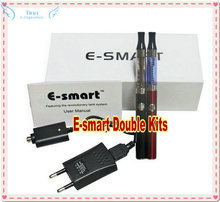 2pcs set Colorful E Smart Electronic Cigarette Dual Starter Kit With Batteries E Smart Vaporizer Gift
