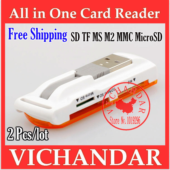 Brand USB 2 0 ALL IN 1 Multi Micro CARDREADER SD MMC MS M2 SDHC Consumer
