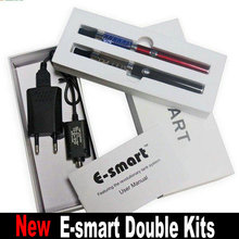 2pcs/set Colorful E-Smart Electronic Cigarette Dual Starter Kit With Batteries E Smart Vaporizer Gift Box Package Drop Shipping