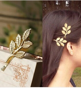 Hot New Fashion Wedding Hair Accessories Olive Branches Leaves Beautiful Bride Hairpin Side Folder Jewelry