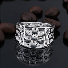 Hot Sale Free Shipping 925 Silver Ring Fashion Sterling Silver Jewelry factory price Chirstmas gift Inlaid