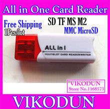 consumer electronics memory stick duo adaptor usb 2.0 all in 1 multi card reader m2 tf ms mmc adaptador usb cartao sd de memoria