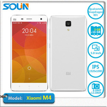 Original Xiaomi Mi4 Snapdragon 801 Quad Core Android phone 2.5Ghz Xiaomi M4 Mobile Phone 3G RAM 16G ROM JDI Android 4.4 8MP 13MP