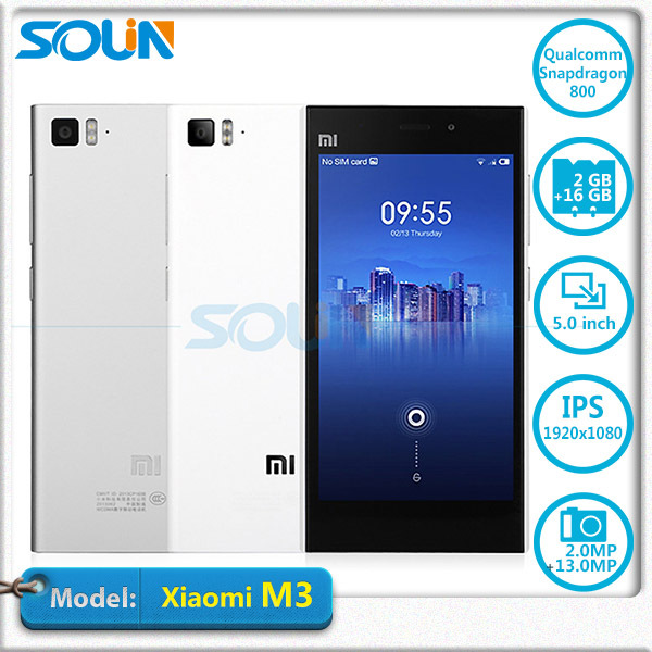 Original Xiaomi Mi3 M3 Quad Core Mobile Phone 5 0 IPS 1920x1080 2GB RAM 64GB RAM