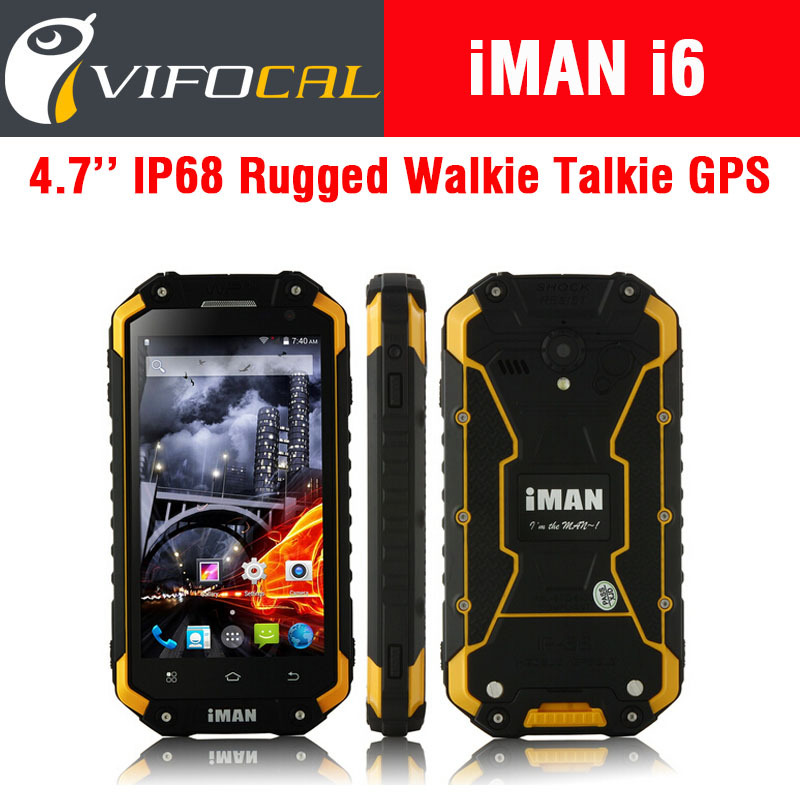 Original iMAN i6 IP68 Walkie Talkie Rugged Phone Waterproof Shockproof MTK6592 Octa Core 4 7 Screen