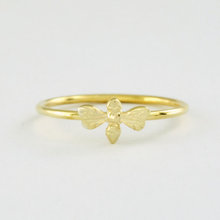 30pcs/Lot Free Shipping Honey Bee Ring in Solid 18K Gold, Jewelry Ring For Women wholesale
