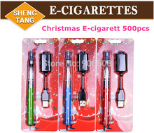 Wholesale Price Christmas Gifts CE4 atomizer long wick Ego starter kit E-Cigarettes e cigs kit gift EGO-T blister  500pcs/lot