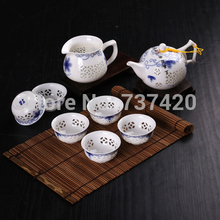 Hot new design handmade crafts four color Tea sets ceramics tea gift porcelain clear tea sets coffee sets free shipping