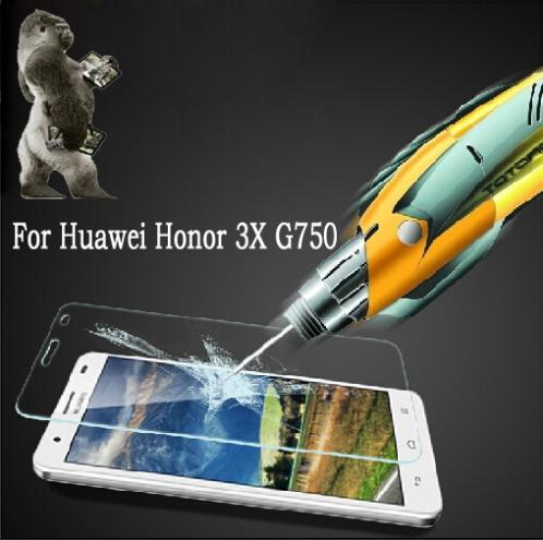 High Quality Scratch Resist Tempered Glass Screen Protector for Honor 3X Pro G750 Hot Sale Shipping