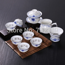 High quality new design crafts free shipping handmade 10pcs set Tea sets tea gift porcelain clear