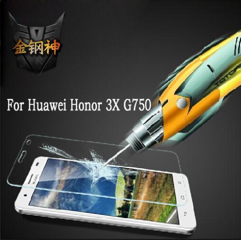 Retail Packaging Anti Scratch and Durable Anti Explosion Tempered Glass Screen Protector Hauwei Honor 3X G750