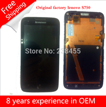 Free shipping Original factory Mobile Phone LCDs Asm Assembly For lenovo s750 LCD Display Digitizer touch