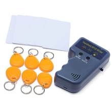 Free Shipping RFID Handheld 125KHz EM4100 ID Card Copier Writer Duplicator with 6 Writable Tags 6