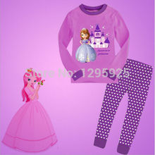 Princess Baby Kids Girls Nightwear Pajamas Sleepwear Set Age 1 8Y