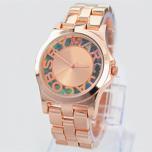 New 2014 Fashion Quartz Watches Women Dress Watch Luxury Clock Rose gold Ladies Wristwatches bracelet tableJapan