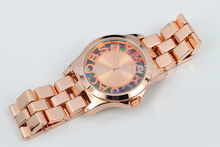 New 2014 Fashion Quartz Watches Women Dress Watch Luxury Clock Rose gold Ladies Wristwatches bracelet tableJapan
