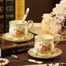 Luxury Porcelain British Vintage Coffee and Tea Cup Lovers Set CJ-118