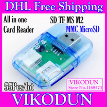 consumer electronics usb adapter micro sd lector de tarjetas all in one usb 2.0 multi memory card reader DHL microsd card reader