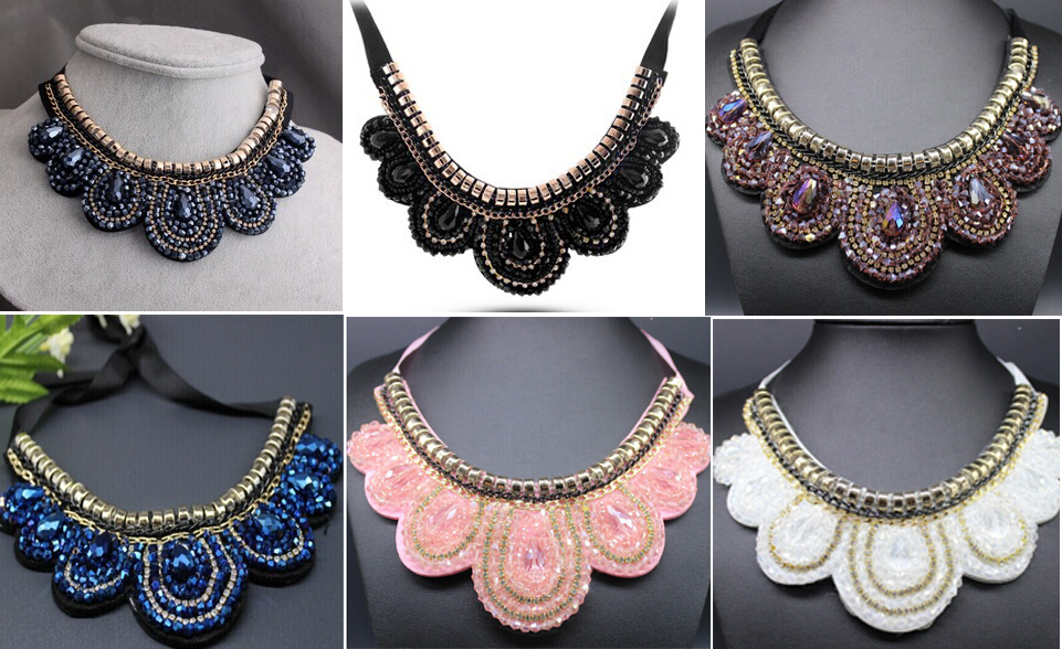 Pink slipknot false collar big necklace bohemian jewerly collier women fashion 2014 maxi colar bijouterie max