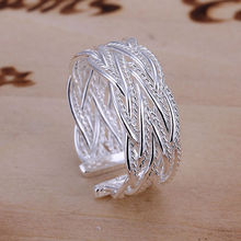 S-R023Free shipping,wholesale nets weave 925 silver ring ring,high quality ,fashion jewelry, Nickle free,antiallergic