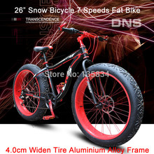 7 Speeds Snow Bike Beach Bicycle Fat Bike Bicicleta 26″ x17 Super Wide Flat Tire 4.0 Mountain Bicycle Mountain Terrain Bicicleta