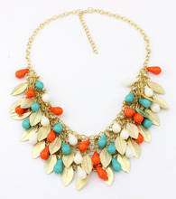 Statement Necklace Vintage Multi-layer Chain Alloy Leaf Pendants Rhinestone Necklaces & Pendants Women Jewelry Accessories Gifts
