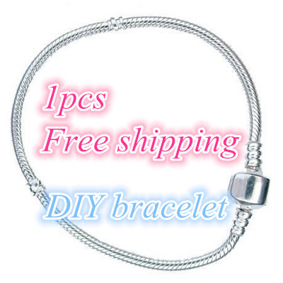 1PCs ONLY Silver 3MM Snake free shipping on 925 Chain Fits European DIY Pulseira Beads Charms