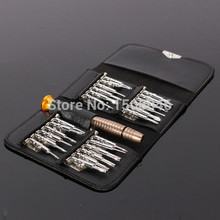 25pcs/set Precision Screwdriver Wallet 25 in 1 Set Repair Tools HRC52-60 for Electronics PC Laptop cell phone glasses New