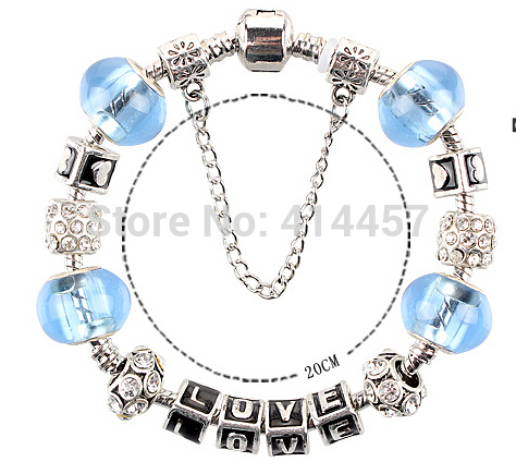 Free Shipping  1pcs lot Wholesale charms beads fit pandora bracelet making silver 925 Crystal Big