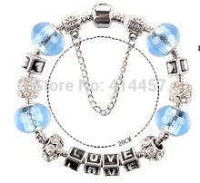 Free Shipping !!!(1pcs/lot) Wholesale charms beads fit pandora bracelet making silver 925 Crystal Big Hole Beads fashion beads