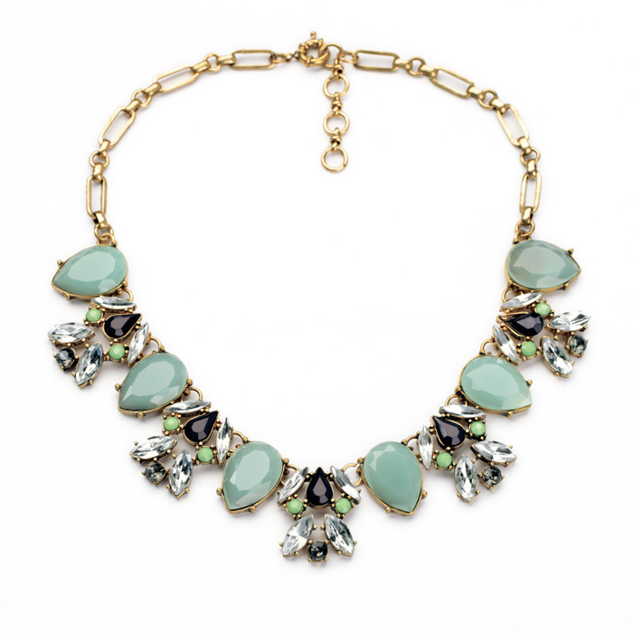 New High Quality Jewelry Fashion 3 Colors Gem Vintage Statement Necklace 2014 Chokers Necklaces Pendants Wholesale