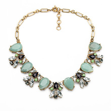 New High Quality Jewelry Fashion 3 Colors Gem Vintage Statement Necklace 2014 Chokers Necklaces & Pendants Wholesale SC-02