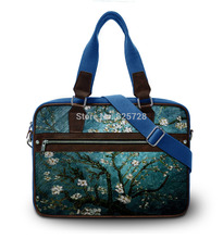 Free shipping Blue Tree 2014 Fashion laptop bag canvas leather notebook shoulder bags for 15 15