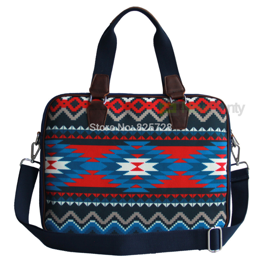 Free shipping Nice Weave Fashion laptop bag canvas leather notebook shoulder bags for 15 15 4