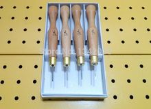 Free Shipping, 4Pcs Big Size Woodpecker Dry Hand Wood Carving Tools Chip Detail Chisel set Knives tool