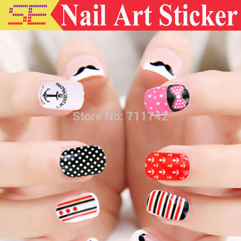 Buy DIY 2Pcs/set colorful Tip Nail Art Sticker Nail Decal wholesale ... Buy DIY 2Pcs/set colorful Tip Nail Art Sticker Nail Decal wholesale ...