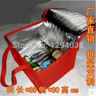 35x35x30CM Extra Larger Thicken Folding Fresh Keeping Cooler Bag Lunch Bag For Food Fruit Seafood Steak