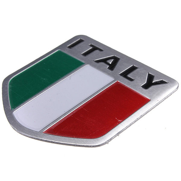 Alloy Metal Auto Racing Sports Emblem Badge Decal Sticker For Italy Italian Flag FREE SHIPPING