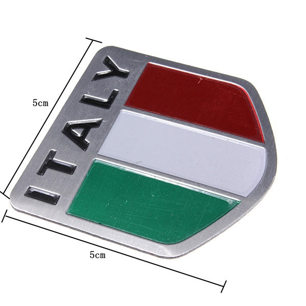 Alloy Metal Auto Racing Sports Emblem Badge Decal Sticker For Italy Italian Flag FREE SHIPPING