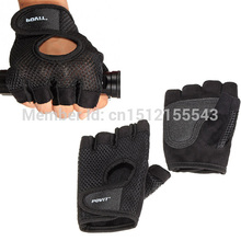 Free Shipping 1 Pair Training Body Building Gym Weight Lifting Sport Fingerless Half Finger Gloves Microfiber Fabric