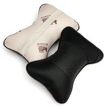 High Quality Perforating Design 2 pcs Danny leather Hole digging Car Headrest Supplies Neck Auto Safety