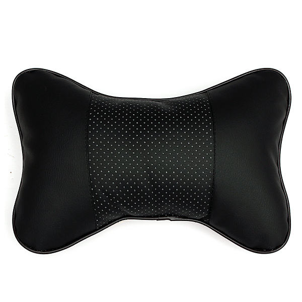 High Quality Perforating Design 2 pcs Danny leather Hole digging Car Headrest Supplies Neck Auto Safety