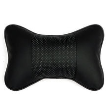 High Quality Perforating Design 2 pcs Danny leather Hole digging Car Headrest Supplies Neck Auto Safety