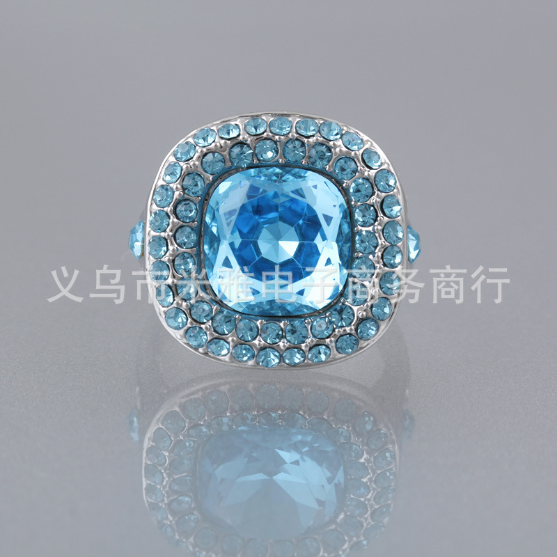 The Gorgeous Gold Plated Noble o Ring o creative luxury romantic vintage crystal simulated gem high