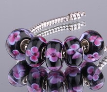 5PCS 925 sterling silver DIY thread Murano Glass Beads Charms fit Europe pandora Bracelets necklaces /bfgajwna bssakjza F030