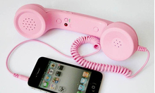 Christmas present New Mic 3 5mm Retro COCO Phone Speaker Microphone Handset for iphone ipad and