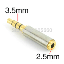 Free shipping 3.5mm to 2.5mm earphone adapter plug headset audio adapter FOR MP3 MP4 PDA GPS