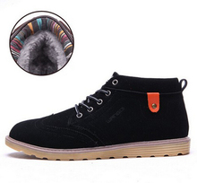 2014 Men Fashion Snow Boots Genuine Leather Shoe Plateform Sneakers for Mens Autumn Boot Winter Shoes